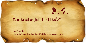 Markschejd Ildikó névjegykártya